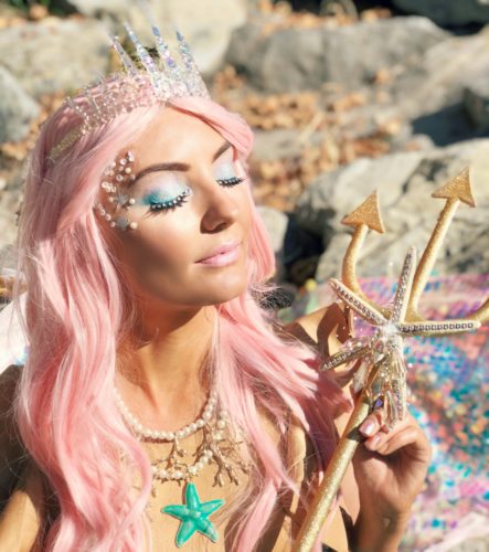 mermaid princess costume makeup DIY
