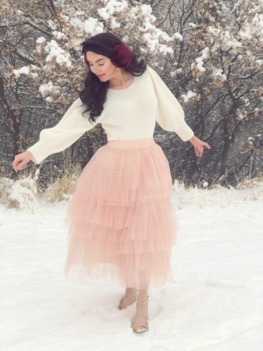 Winter Waltz of the Flowers Tulle Skirts